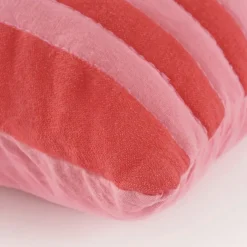 Kussen streep d.roze - l55xb35xh10cm