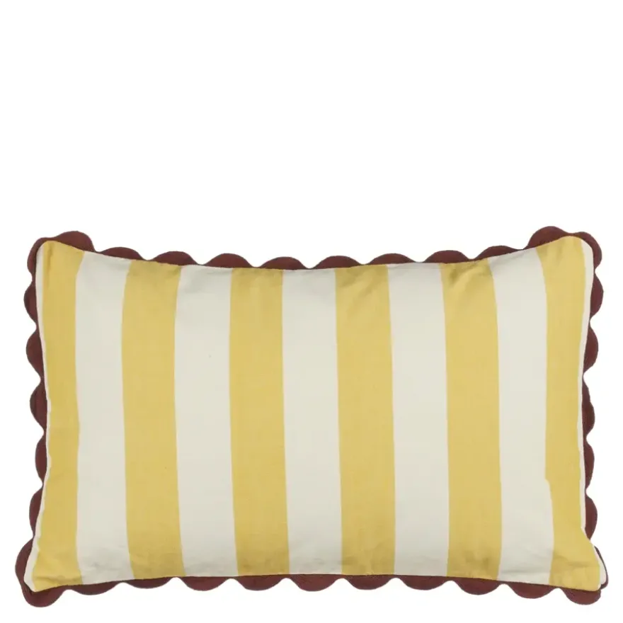 Kussen streep geel - l55xb35xh10cm
