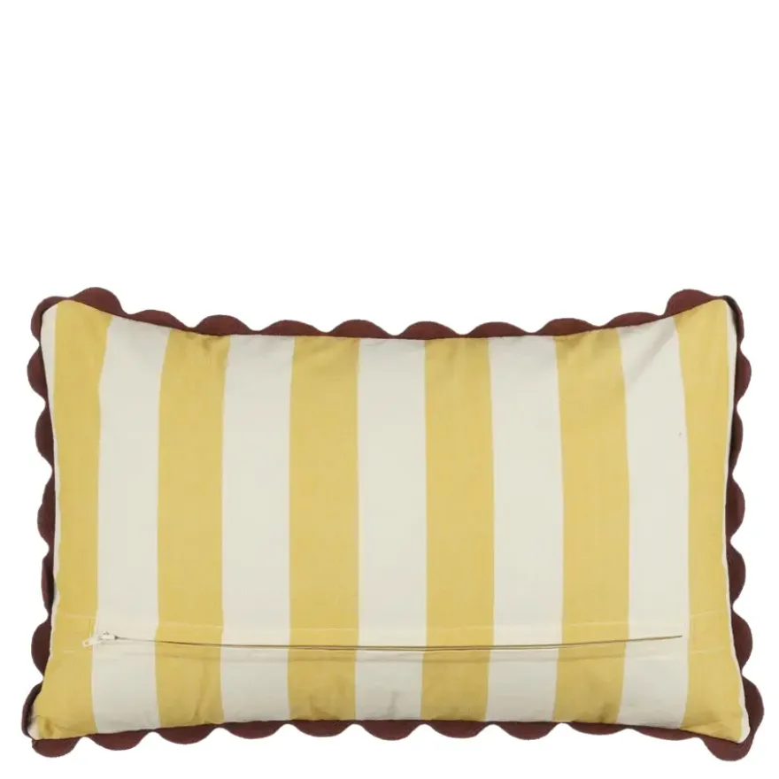 Kussen streep geel - l55xb35xh10cm