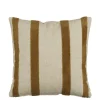 Kussen streep licht bruin - l45xb45xh10cm
