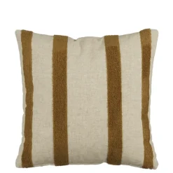 Kussen streep licht bruin - l45xb45xh10cm