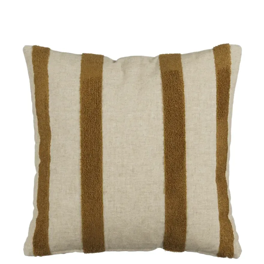 Kussen streep licht bruin - l45xb45xh10cm