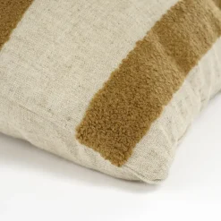 Kussen streep licht bruin - l45xb45xh10cm