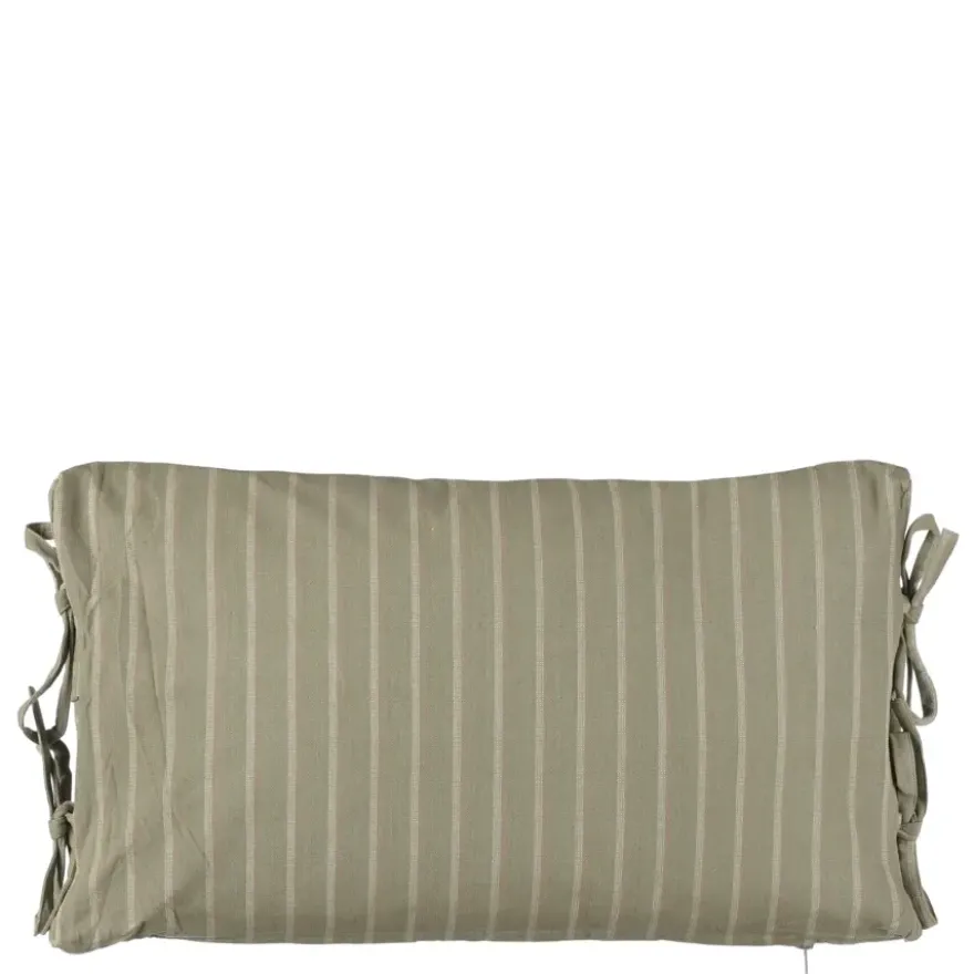Kussen streep licht bruin - l55xb35xh10cm