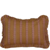 Kussen streep ruffled hart bruin 55 x 53 cm