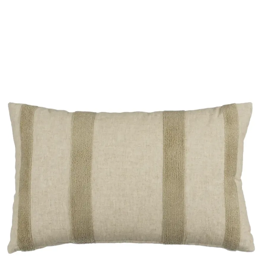 Kussen streep taupe - l55xb35xh10cm