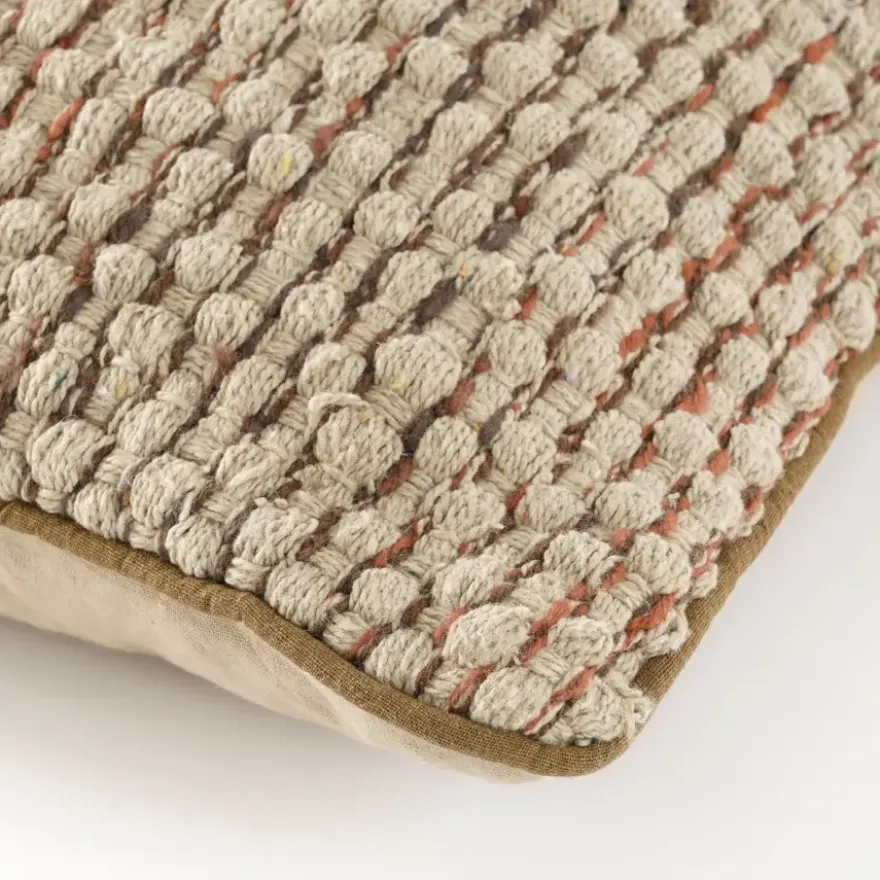 Kussen structure beige - l55xb35xh10cm