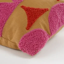 Kussen tufted l.bruin - l35xb25xh10cm