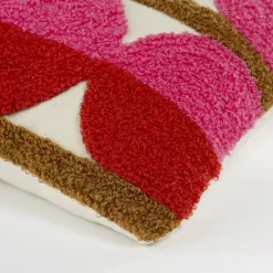 Kussen tufted roze - l35xb25xh10cm