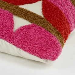 Kussen tufted roze - l55xb35xh10cm