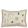 Kussen vogel beige - l59xb39xh10cm