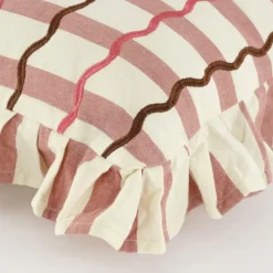 Kussen wave oud roze - l55xb35xh10cm