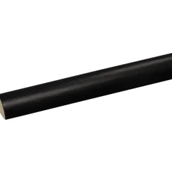 Kwartrond grenen gelakt zwart 16x16mm 270cm