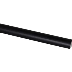 Kwartrond grenen zwart gelakt 13x13mm 270cm