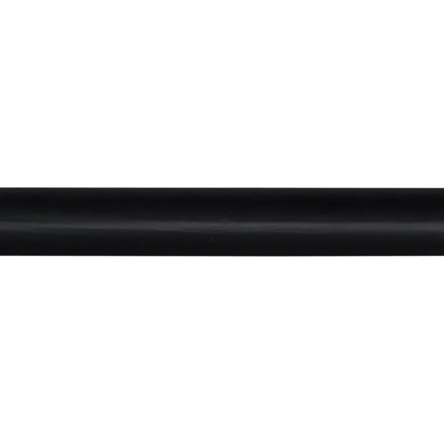 Kwartrond grenen zwart gelakt 13x13mm 270cm