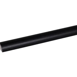 Kwartrond grenen zwart gelakt 13x13mm 270cm