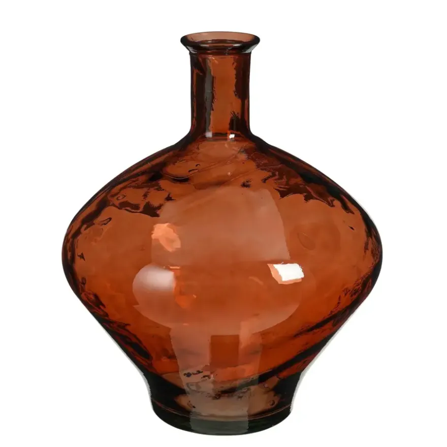 Kyara vaas recycled glas roest - h46xd37cm