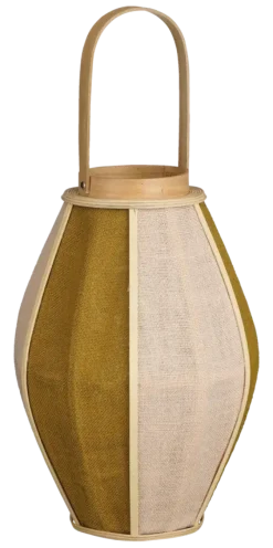 Lantaarn jute beige - h45xd32 cm