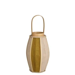 Lantaarn jute beige - h37xd23 cm