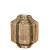 Lantaarn jute d.groen - h36xd30 cm