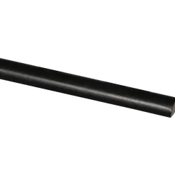 Lat kwartrond grenen zwart gelakt 7x7mm 270cm