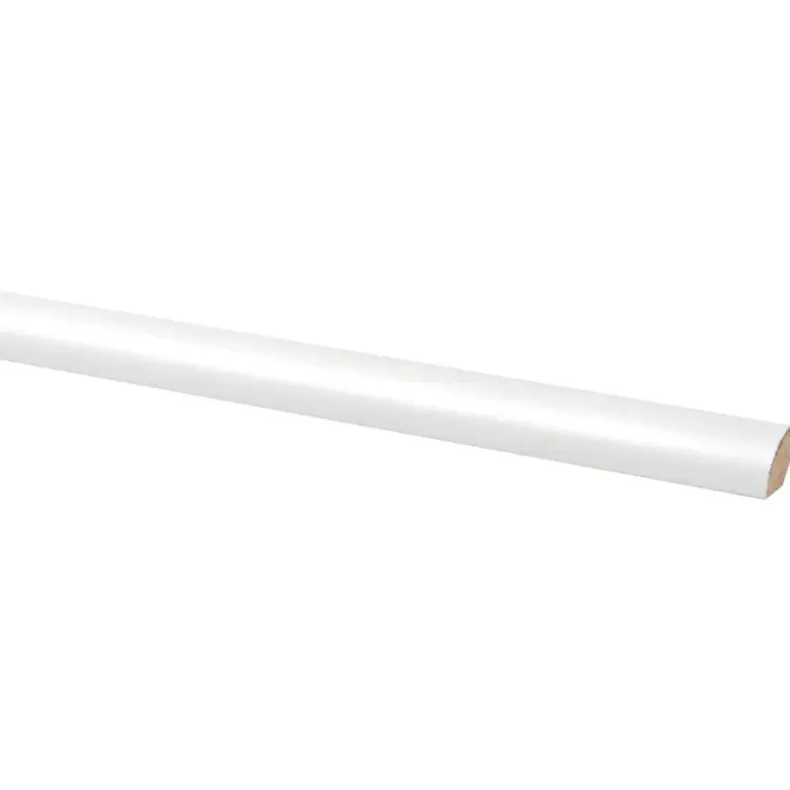 Lat kwartrond MDF wit folie 13x13 mm lengte 260 cm