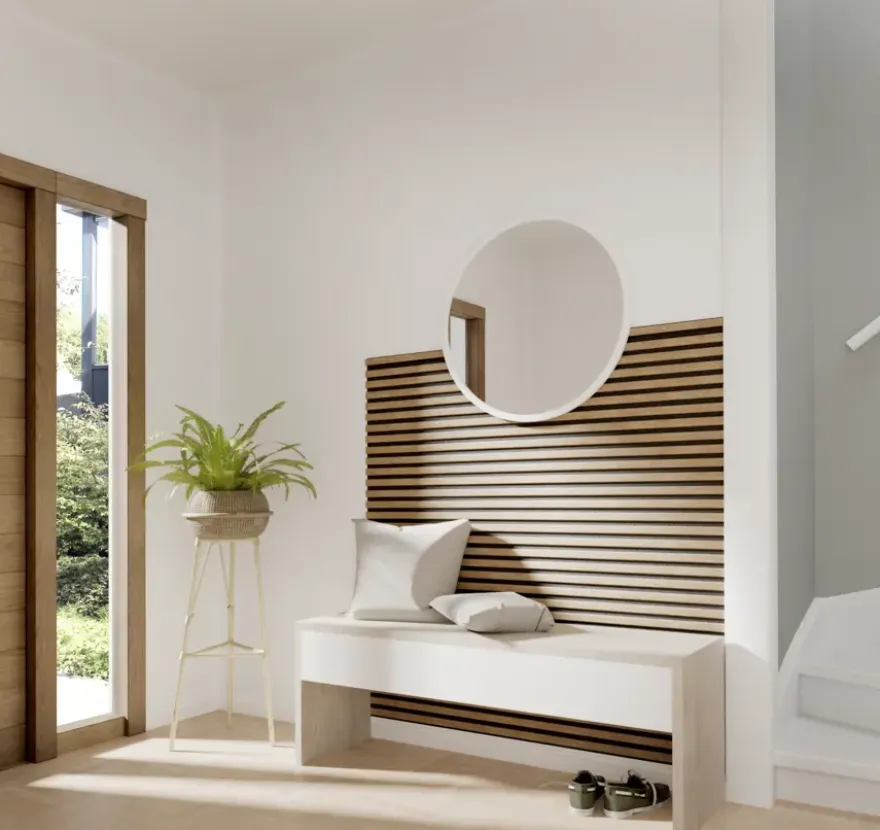 Lattenwand Decowall Acoustic brons eiken 260x30cm,2 stuks (1.56m2)