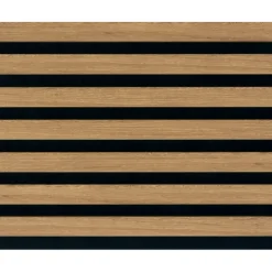 Lattenwand Decowall Acoustic brons eiken 260x30cm,2 stuks (1.56m2)