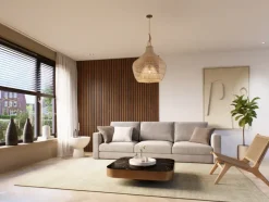 Lattenwand Decowall Acoustic Advanced walnoot 260x30cm, 2 stuks (1.56m2)
