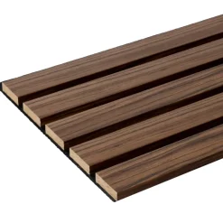 Lattenwand Decowall Acoustic Advanced walnoot 260x30cm, 2 stuks (1.56m2)