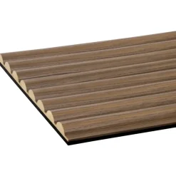 Lattenwand Decowall Acoustic Curve walnoot 260x30cm, 2 stuks (1.56m2)