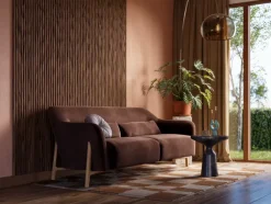 Lattenwand Decowall Acoustic Curve walnoot 260x30cm, 2 stuks (1.56m2)
