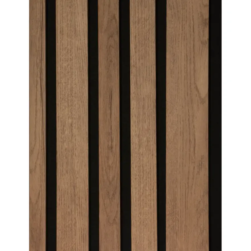 Lattenwand Decowall Acoustic Blend brons eiken, combinatie van verschillende breedtes, 260x30cm, 2 stuks (1.56m2)