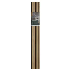Lattenwand Decowall Acoustic Blend brons eiken, combinatie van verschillende breedtes, 260x30cm, 2 stuks (1.56m2)