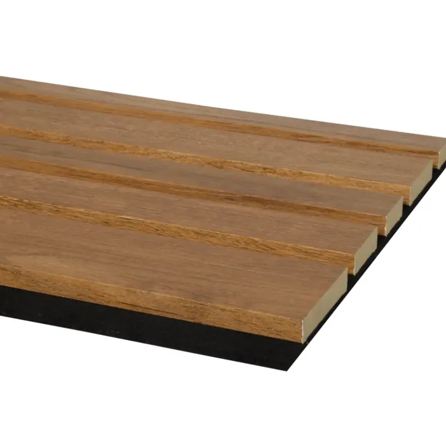 Lattenwand Decowall Acoustic Blend brons eiken, combinatie van verschillende breedtes, 260x30cm, 2 stuks (1.56m2)