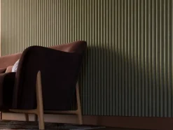 Lattenwand Decowall Acoustic Curve salie 260x30cm, 2 stuks (1.56m2)