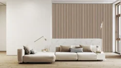 Lattenwand licht eiken 260 x 52,6 cm dikte 22 mm