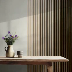 Lattenwand Melbourne 260x52 cm licht eiken, dikte 9,7 mm 2 stuks per pak