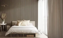 Lattenwand vilt op vilt licht bruin 260 x 52,5 cm dikte 9+9 mm 2.73m²