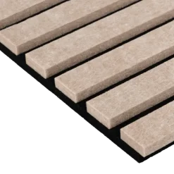 Lattenwand vilt op vilt licht bruin 260 x 52,5 cm dikte 9+9 mm 2.73m²