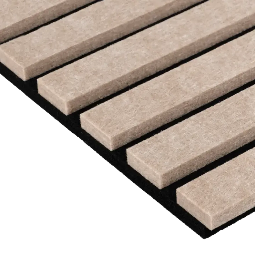 Lattenwand vilt op vilt licht bruin 260 x 52,5 cm dikte 9+9 mm 2.73m²