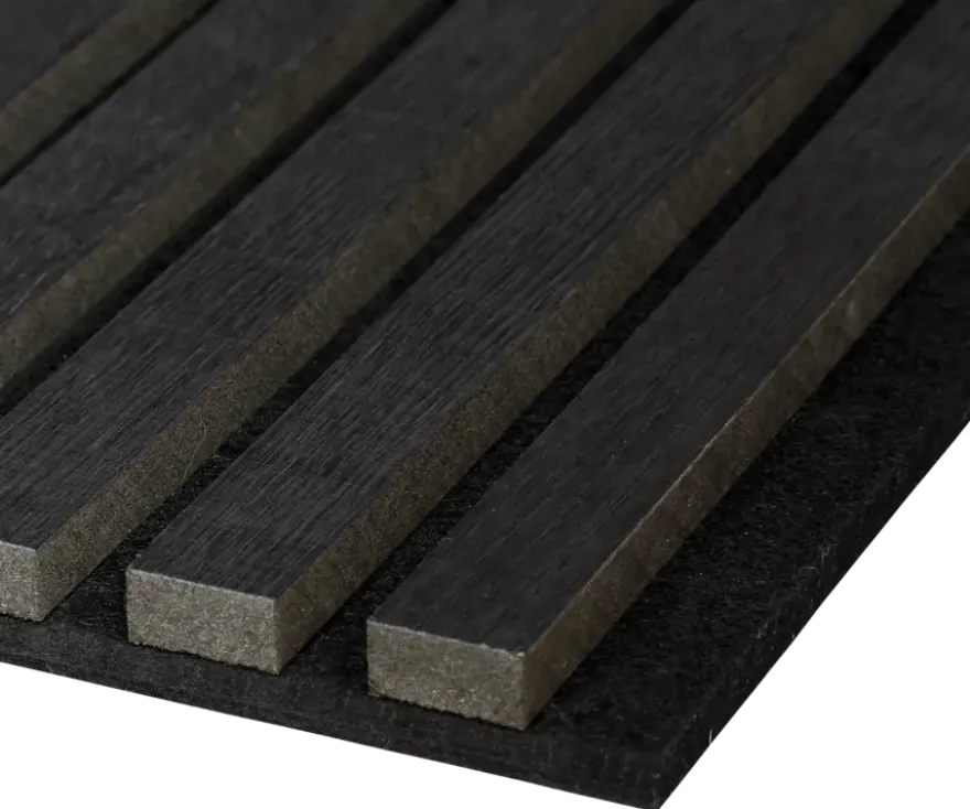 Lattenwand zwart eiken 300x60,5 cm, dikte 22mm