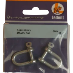 Ledent D-sluiting verzinkt 5 mm (2 stuks)
