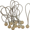 Ledent elastiek lus met bol 10 stuks 4 mm 15 cm