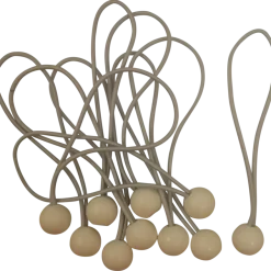 Ledent elastiek lus met bol 10 stuks 4 mm 15 cm