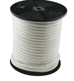 Ledent gevlochten touw wit nylon 4 mm 50 m