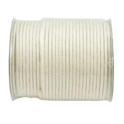 Ledent gevlochten touw wit nylon 4 mm 50 m