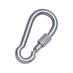 Ledent karabijnhaak met moer verzinkt 80 mm