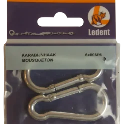 Ledent karabijnhaak verzinkt 6x60 mm