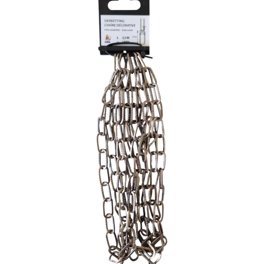 Ledent ketting oud koper 21 x 19 mm 2.5 m